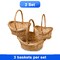 Geneoa Oval Willow Basket Set Handmade Natural Material Storage